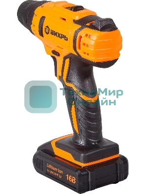 Дрель-шуруповерт Вихрь ДА-16Л-2КА, 16 В, 1,5 Ач, 32 Нм, щеточный