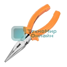 Длинногубцы Sparta Classic, 160 мм, прямые шлифованные, пластмассовые рукоятки