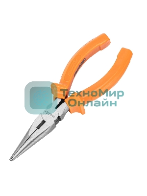 Длинногубцы Sparta Classic, 160 мм, прямые шлифованные, пластмассовые рукоятки