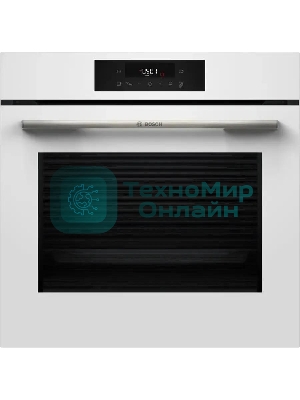 Духовой шкаф электрический Bosch HJG852YW0T Serie 6, 60 см, 66 л, белый,сенсорное управление, 8 режимов+AutoPilot 30(30 автоматических программ), LCD-дисплей, галогенное освещение, самоочистка EcoClean,Soft Open and Soft Close door,телескопические направляющие на 2 уровнях