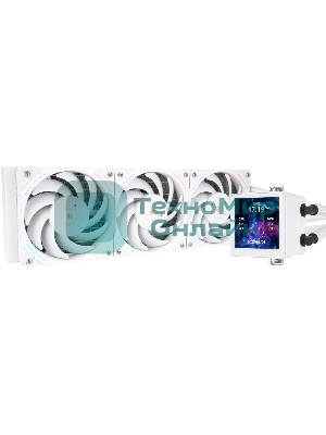 Система жидкостного охлаждения Thermalright Frozen Vision 360 V2 (360мм, LED, White, ARGB/Fans: 3x120мм, 69CFM, 27dBA, 2150RPM/Pump height 60мм, 23dBA, 3000RPM, Rad thickness 27мм/S: 1700, 1200, 1851, 115X, 2011, 2066, AM5, AM4)
