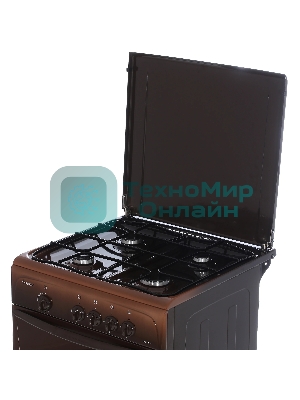 Плита газовая Gefest ПГ 1200-С7 К89 коричневый, конфорок 4 шт, духовка 63 л, 60 см x 85 см x 60 см