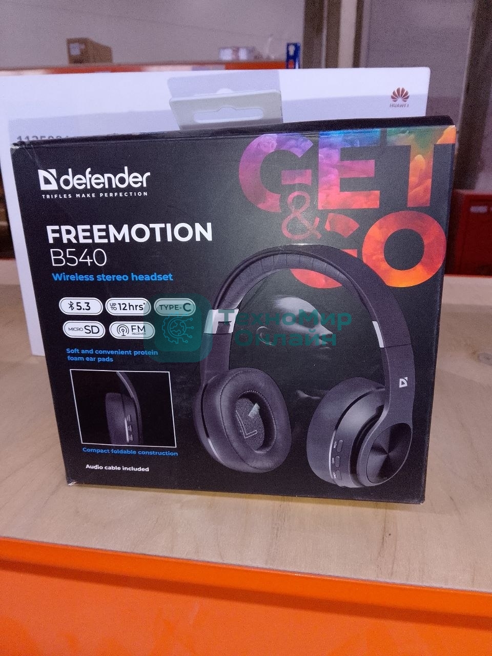 (Поврежденная упаковка) Гарнитура беспроводная DEFENDER FreeMotion B540 черный (bluetooth) (63540_ВУ)