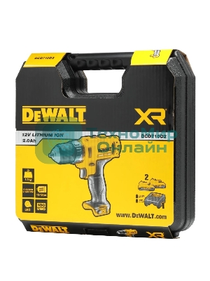 Дрель-шуруповерт DeWalt DCD710D2-QW, 10,8 В, 2 Ач, 24 Нм, щеточный