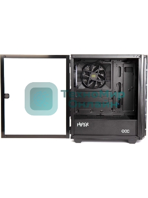 Компьютерный корпус Hiper DCB черный без БП ATX 1x120mm 1x140mm 1xUSB2.0 1xUSB3.0 audio bott PSU