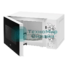 Микроволновая печь BBK 20MWS-763M/W белый, 20 л, 700 Вт, переключатели - поворотный механизм