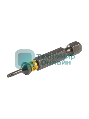 Набор бит Denzel TORX 6х50, сталь S2, шестигранный профиль, 10 шт.