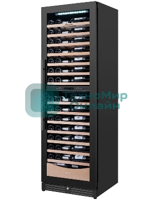 Винный шкаф Libhof SMD-110 черный, 318 л, 2 отсека, 110 бут., класс A