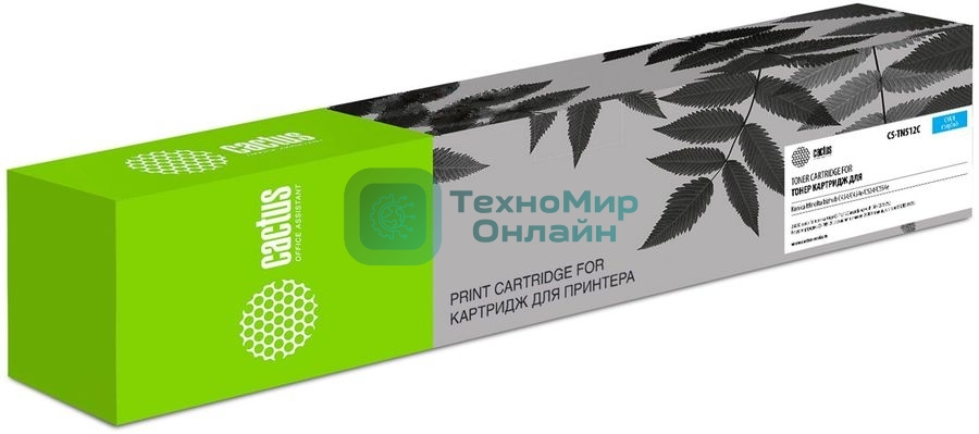 Картридж лазерный Cactus CS-TN512C голубой (26000 стр.) для Konica Minolta Minolta bizhub C454/C454e/C554/C554e