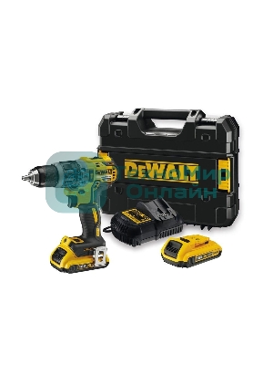 Дрель-шуруповерт аккумуляторная DeWalt DCD796D2-QW, 18В, 2 АКБ, Ударная, Кейс
