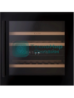 Винный шкаф LEX LWD6036BL dual zone черный, 85 л, 2 отсека, 36 бут.