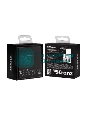 Выключатель Kranz STRONG 1 кл проходной (переключатель) с подсветкой 10А с/у антрацит