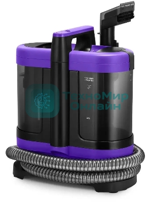 Пылесос моющий Kitfort КТ-5213 черный/фиолетовый, 450 Вт, уборка влажная, пылесборник контейнер 1.3 л