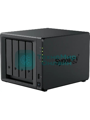 Сетевое хранилище Synology DiskStation DS925+ черный (AMD Ryzen V1500B/4Gb/4 pcs (3.5