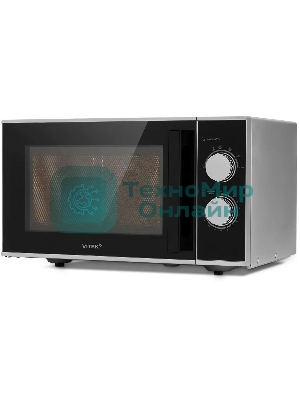 Микроволновая печь Vitek VT-MW0823 серебристый/черный, 23 л, 900 Вт, переключатели - поворотный механизм