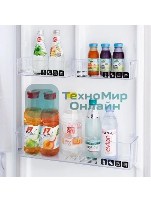 Холодильник Maunfeld MFF187NFIX10 нержавеющая сталь двухкамерный 232/98л морозилка снизу, No Frost