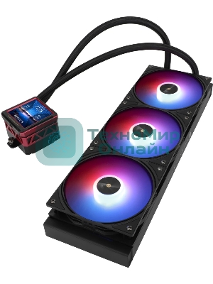 Водяное охлаждение для процессора Water Cooling System Thermalright Frozen Warframe 360 Ultra черный Argb (360мм, черный, ARGb/Fans: 3x120мм, 70.84CFM, 22.1dBA, 2000RPM/Pump height 60мм, 23dBA, 3000RPM, Rad thickness 27mm/S: 1200, 1700, 1851, 2011, 2066, 115X, AM5, AM4)