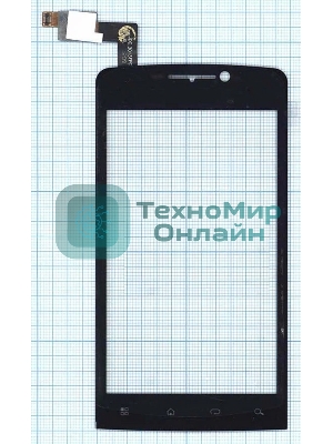 Сенсорное стекло (тачскрин) для Philips T539, черное