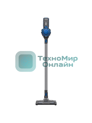 Пылесос вертикальный BBK BV3001 синий/серый, питание от аккумулятора, 150 Вт, уборка сухая, пылесборник 0.8 л, работа от АКБ max 30 мин
