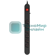 Сетевой фильтр Ippon NF-EU-1.8-10 1.8 м, 6 розеток, черный, коробка