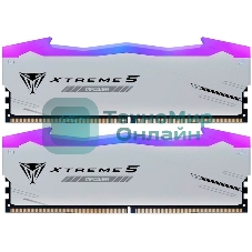 Оперативная память Patriot Viper Xtreme 5, DDR5, 32Gb (2x16GB), 6000MHz, CL30, DIMM, с радиаторами, RGb, серебристый