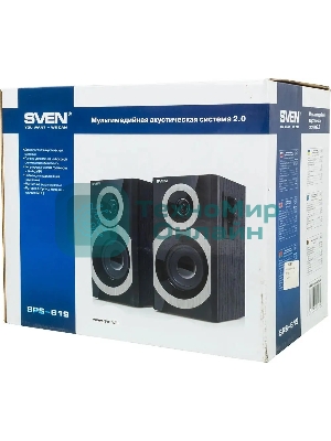 Акустическая система Sven SPS-619 2.0 черный 20Вт