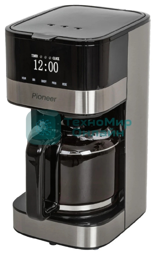 Кофеварка капельная Pioneer CM052D серебристый/черный, исп. кофе - молотый, 1.5 л, 900 Вт