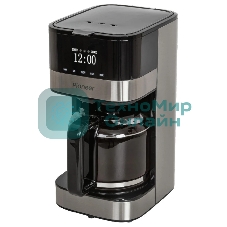 Кофеварка капельная Pioneer CM052D серебристый/черный, исп. кофе - молотый, 1.5 л, 900 Вт