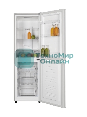 Холодильник Kraft KF-NF272X нержавеющая сталь двухкамерный 129/64л морозилка снизу, No Frost