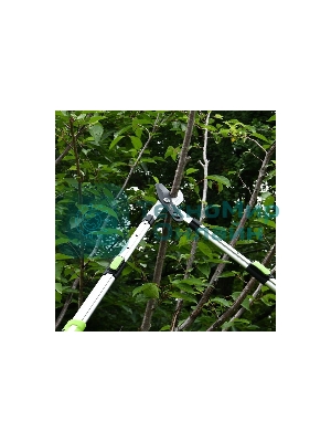 Сучкорез садовый телескопический усиленный облегченный Deli DL580423 630-870мм, макс. диаметр резки 25мм, сталь SK5, тефлоновое покрытие, прорезиненные рукоятки