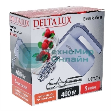 Миксер DELTA LUX DE-7702 белый с серым