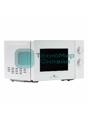 Микроволновая печь General Electronics GE-MS120W белый, 20 л, 700 Вт, переключатели - поворотный механизм