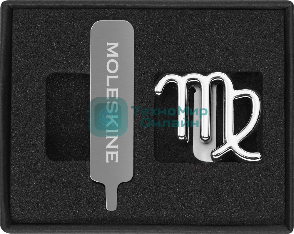 Шильд-символ Moleskine Zodiac Дева, металл, серебристый, коробка с европодвесом, PINVIRGOSILV