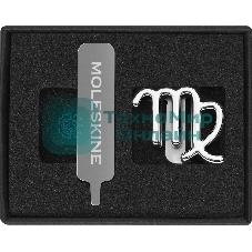 Шильд-символ Moleskine Zodiac Дева, металл, серебристый, коробка с европодвесом, PINVIRGOSILV