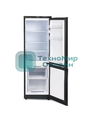 Холодильник Бирюса B418 черный двухкамерный 125/55л морозилка снизу