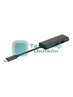 Разветвитель USB-C A4Tech DST-40C 2порт. серый