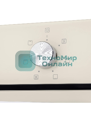 Шкаф духовой электрический Maunfeld EOEC516BG, встраиваемый, 51л, дверца с 2 стеклами, бежевый