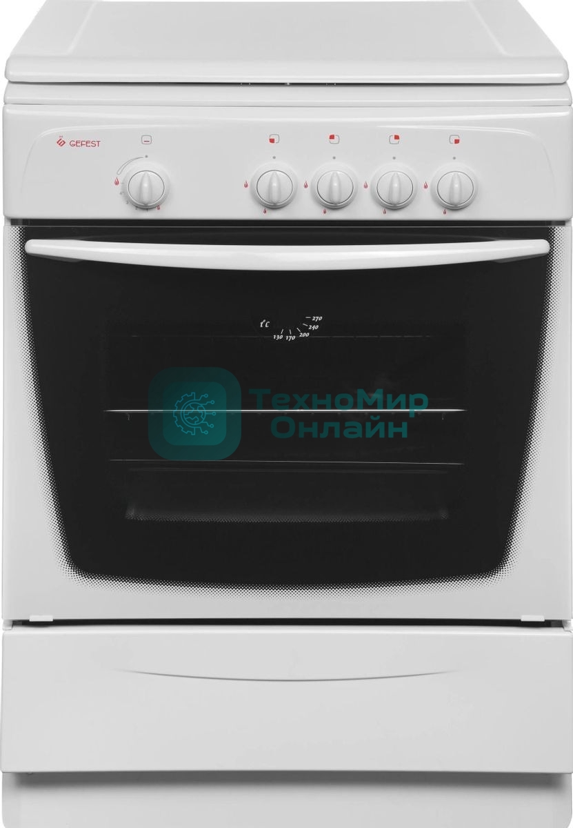 Плита газовая Gefest ПГ 1200-С7 К38 белый, конфорок 4 шт, духовка 63 л, 60 см x 85 см x 60 см