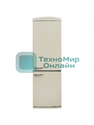 Холодильник Schaub Lorenz SLU S335C4E бежевый двухкамерный 230/94л морозилка снизу, No Frost