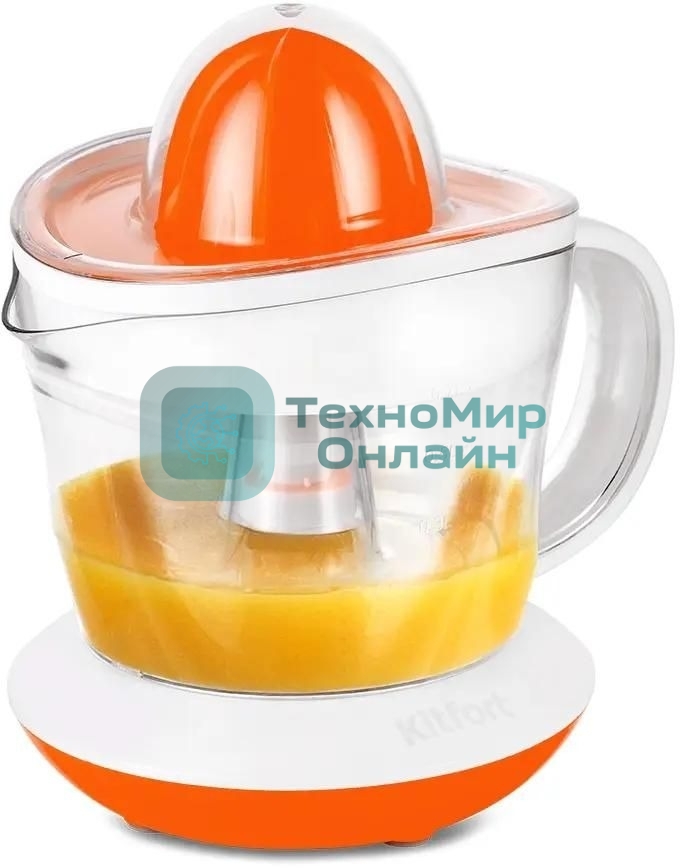 Соковыжималка цитрусовая Kitfort КТ-1148-2 25Вт рез.сок.:700мл. белый/оранжевый