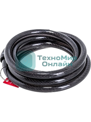 Замок тросовый Зубр Стандарт, кодовый, с неизменяемым кодом, длина троса - 1200мм, d 8мм. 37267-120