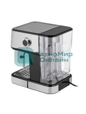 Кофеварка рожковая Maunfeld MF-724S нержавеющая сталь, исп. кофе - молотый, 1.5 л, 850 Вт, 15 Бар.