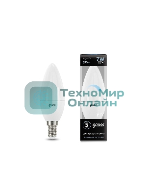 Лампа светодиодная Gauss Led Candle-dim E14 7Вт 4100К диммируемая