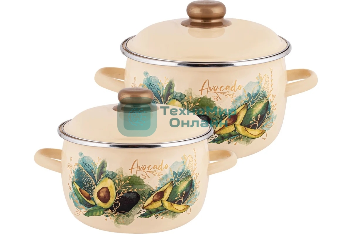 Набор посуды APPETITE N41P123 Avocado эмал (2 предмета)