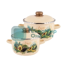 Набор посуды APPETITE N41P123 Avocado эмал (2 предмета)