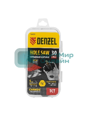 Коронка по металлу Denzel твердосплавная, 30 мм