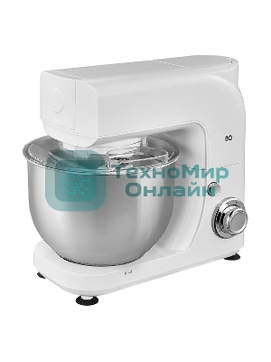 Планетарный миксер BQ MX520 White. Макс. мощность: 1600 Вт, Регулировка скорости: 6 скоростей + импульсный режим