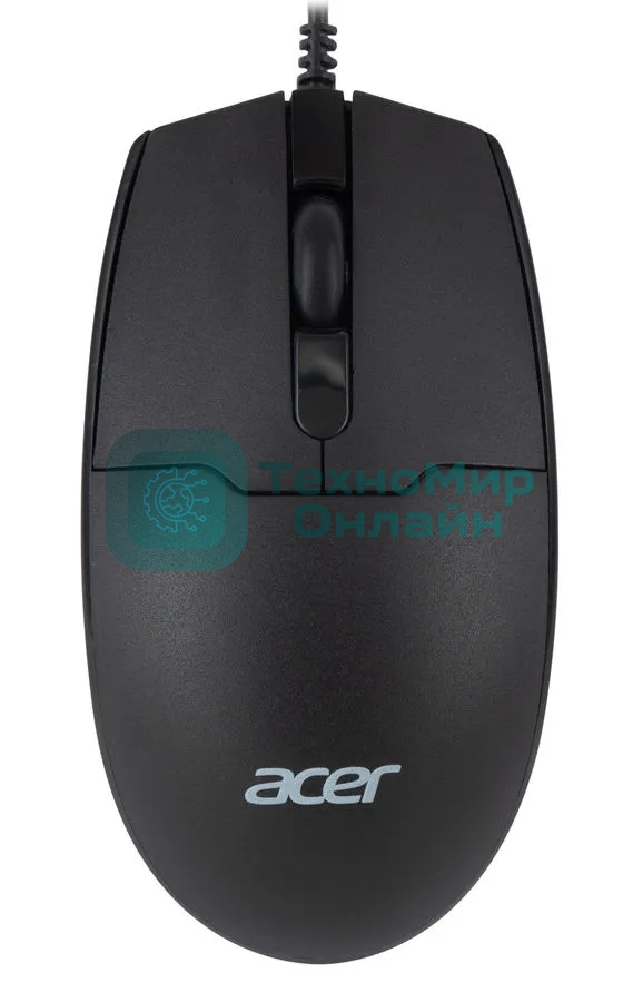 Мышь проводная Acer OMW126 черный, 1200 dpi, USB, кнопки - 3