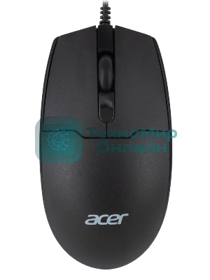 Мышь проводная Acer OMW126 черный, 1200 dpi, USB, кнопки - 3