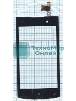 Сенсорное стекло (тачскрин) для Philips S301, черное